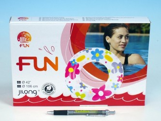 Kruh nafukovací s úchyty design květiny 106cm v krabici