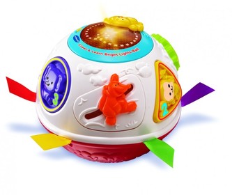 Upovídaný míček Vtech pro nejmenší plast 15cm na baterie  se zvukem se světlem v krabici od 6 měsíců
