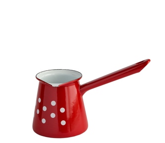 Džezva 0,5L smalt červená+puntíky