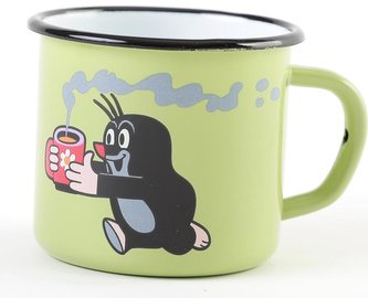 Krtek - hrnek smaltovaný 7cm, světle zelený