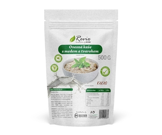 Revix by Maxxwin - Ovesná kaše s medem a tvarohem 500g 10 porcí - kakaová Revix by Maxxwin - Ovesná kaše s medem a tvarohem 500g 10 porcí - kakaová