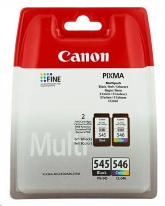 PG-545/CL-546 Inkjekt cart.multipack pro Pixma MG2450, MG2550 tiskárny, CANON černá, 2*180 stran
