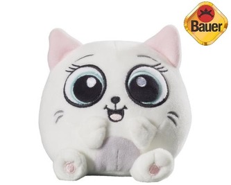 Plyšová kočička bílo/růžová