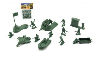 Sada vojáci s doplňky plast v sáčku 15x20cm
