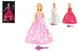 Panenka plast 29cm asst 3 druhy v krabici