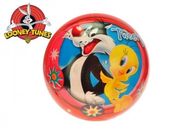 Míč 23cm Looney Tunes - Tweety a Sylvester v síťce
