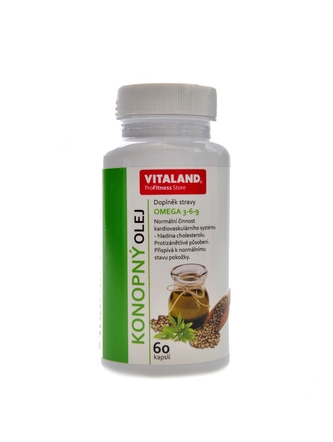 Vitaland - Konopný olej s omega 3-6-9 60 kapslí