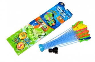 Vodní bomby sada pro vodní bitvu 37ks s nástavcem na kohoutek 10x30cm