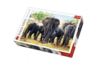 Afričtí sloni: Puzzle 1000 dílků