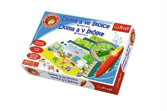 Malý objevitel Doma a ve školce + kouzelná tužka edukační společenská hra v krabici 33x23x6cm