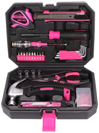 Sada nářadí SIXTOL SX3025 HOME PINK 66 66ks