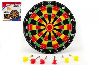 Terč magnetický 35cm + šipky 6ks v krabici