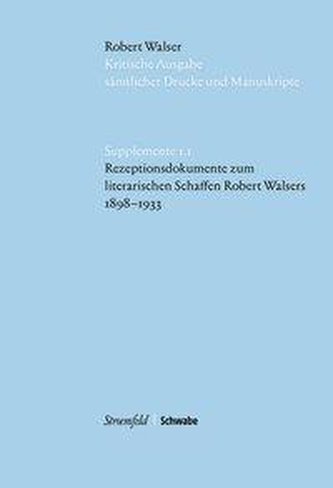 Rezeptionsdokumente zum literarischen Schaffen Robert Walsers 1898-1933
