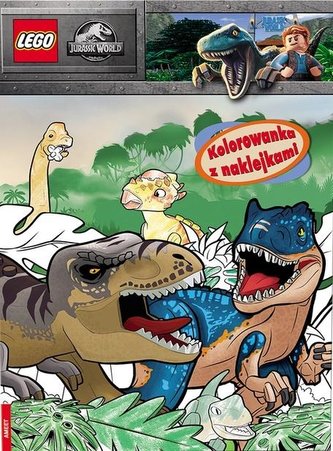 Lego Jurassic World. Kolorowanka z naklejkami Lego Jurassic World. Kolorowanka z naklejkami