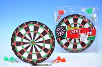 Terč průměr 28,5cm + 4 házecí šipky hrot kov v blistru