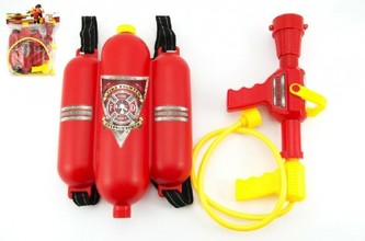 Sada malý hasič dělo na vodu 30cm + nádrž 20x30cm plast v sáčku