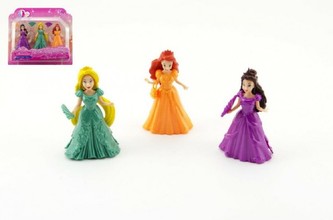 Panenka 3ks měnící šaty plast 10cm na kartě