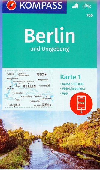 KOMPASS Wanderkarte Berlin und Umgebung 1:50 000