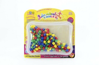 Mozaika klobouček 1+1,5cm hladký 188ks na kartě