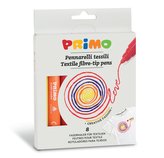 Fixy na textil PRIMO, sada 8ks, papírový obal