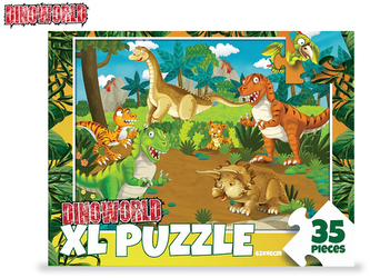 Puzzle dinosauři 62x46cm 35dílků v krabičce