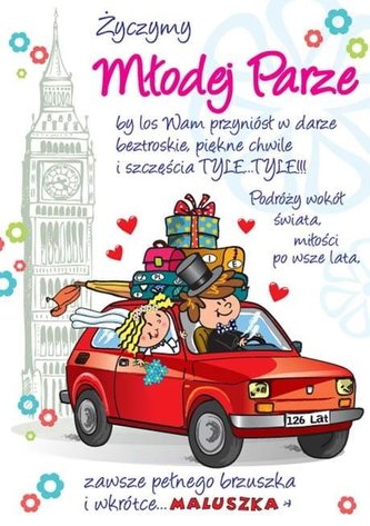 Karnet B6 PP-1673 Ślub