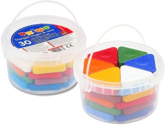 Voskovky trojboké MAGIC BASIC, sada 30ks (3x 10barev)