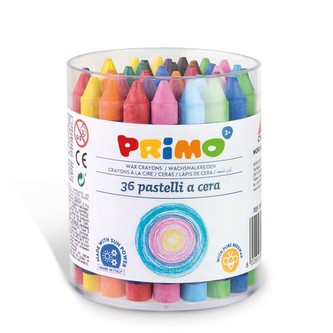 Voskové pastelky PRIMO, 10,5 x 84mm, 36ks, mix barev, PP etue