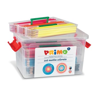 Pastelky šestihranné PRIMO, tuha Ø 2,9mm, 216ks (18 x 12 barev), PP box