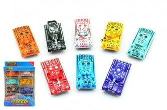 Sada tanků 8ks plast 7cm volný chod v krabici