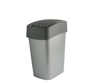 Odpadkový koš FLIP BIN 10L antracit/stříbrná