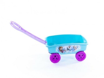 Vozík/Vlečka Ledové království/Frozen plast 35cm s rukojetí od 24 měsíců