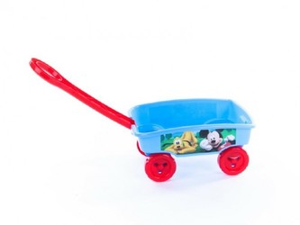 Vozík/Vlečka Mickey plast 35cm s rukojetí 24m+