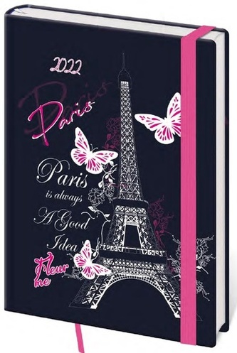Diář 2022 B6 LYRA týdenní s gumičkou L244 Paris