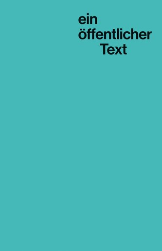 Arne Schmitt. ein öffentlicher text