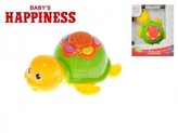 Želvička hrající plast 12cm na baterie se zvukem a projektorem oblohy Baby´s Happiness 18m+