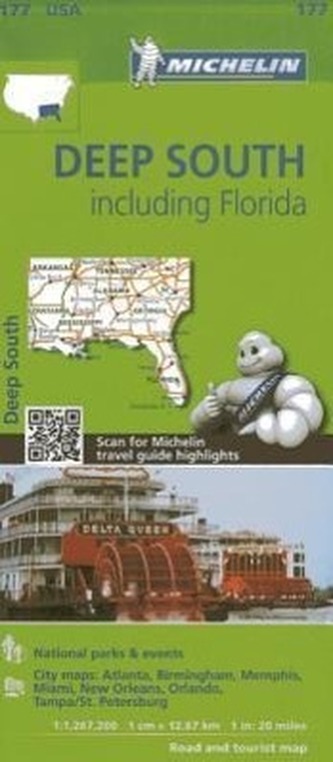 Michelin USA Deep South Including Florida Map 177