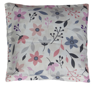 Povláček bavlněný satén - barevné kvítí - 40x40cm