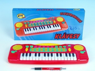 Piánko nahrávací 34x16cm na BO 31 kláves v krabičce