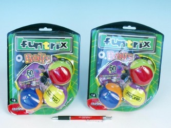 Žonglérské míčky Funtrix + DVD průměr 5,5cm 3ks na kartě