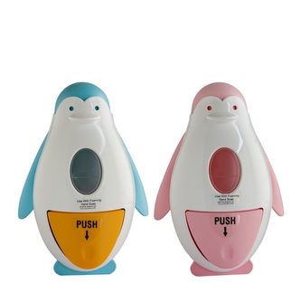 Dávkovač mýdla 22x17cm tučňák růžová/modrá