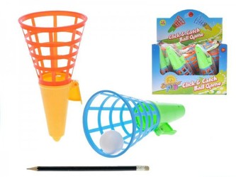 Catch ball hra plast 21cm 2ks+míček v síťce