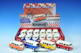 VW Classic autobus Kinsmart 1962 kov 13cm zpětný chod 4barvy 12ks v DBX