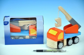 Auto/Odtahové vozidlo dřevo 16cm v krabici