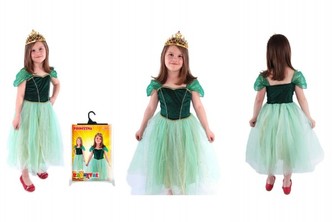 Kostým princezna Anička zelená, vel. M karneval v sáčku