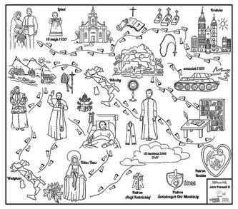 Mega kolorowanka. Śladami św. Jana Pawła II