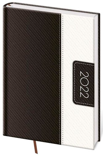 Diář 2022 Erie - bílo/černý, denní, A5