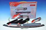 Vlak Bullet Train + dráha 190x121cm plast na baterie se zvukem se světlem v krabici