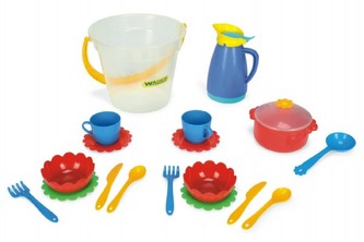 Kyblík se servisem Party World plast 19ks Wader