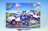 Stavebnice BanBao Police odtahové vozidlo plast zpětný chod 245ks + 3 figurky ToBees v krabičce